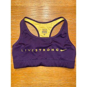 Nike Pro LIVESTRONG Womens Sports Bra Purple/Yellow Size XS